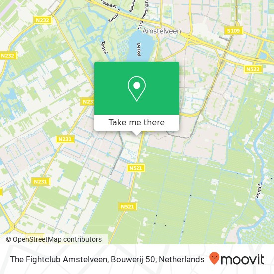 The Fightclub Amstelveen, Bouwerij 50 map