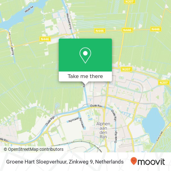 Groene Hart Sloepverhuur, Zinkweg 9 map