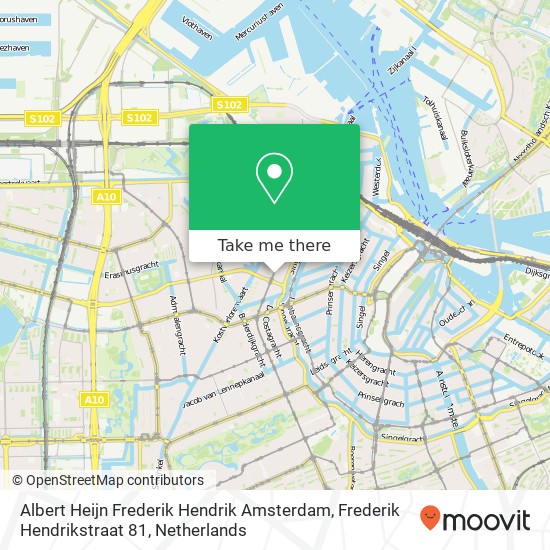 Albert Heijn Frederik Hendrik Amsterdam, Frederik Hendrikstraat 81 map