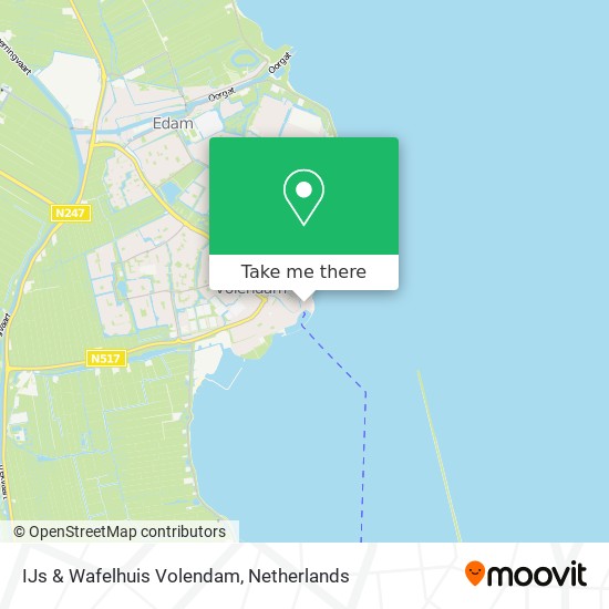 IJs & Wafelhuis Volendam map