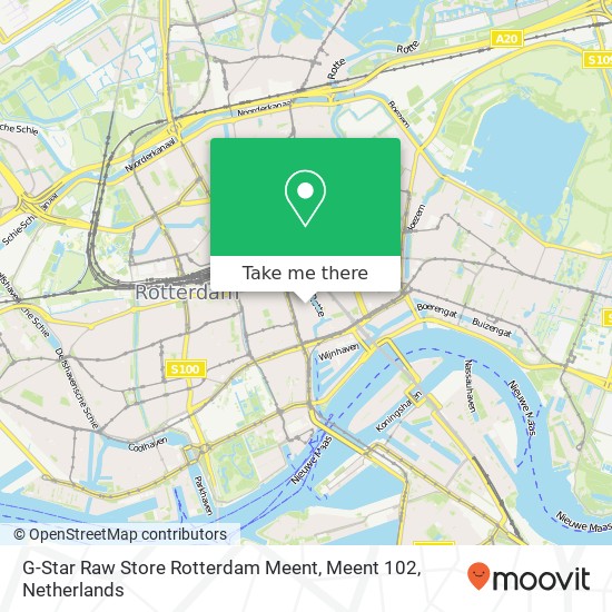 G-Star Raw Store Rotterdam Meent, Meent 102 map