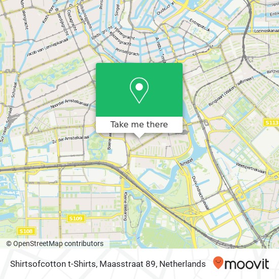 Shirtsofcotton t-Shirts, Maasstraat 89 map