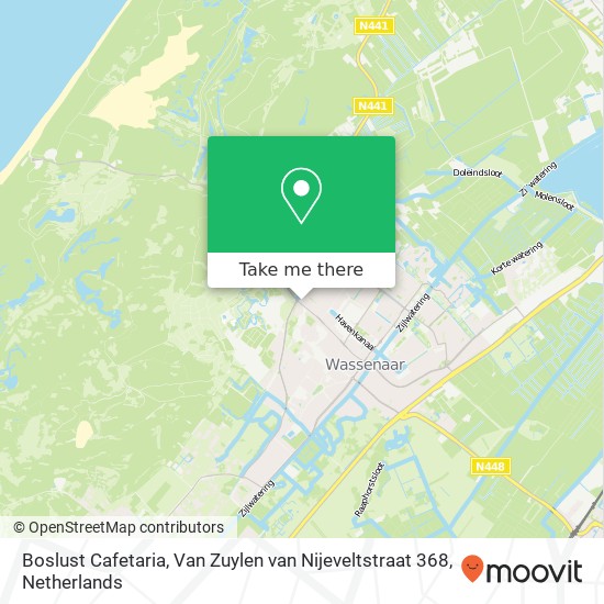 Boslust Cafetaria, Van Zuylen van Nijeveltstraat 368 map