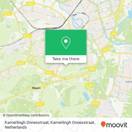 Kamerlingh Onnesstraat, Kamerlingh Onnesstraat map