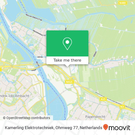 Kamerling Elektrotechniek, Ohmweg 77 map
