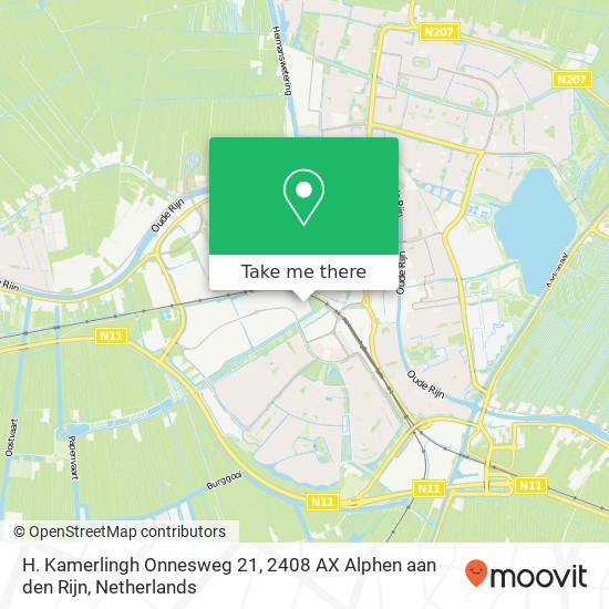 H. Kamerlingh Onnesweg 21, 2408 AX Alphen aan den Rijn map