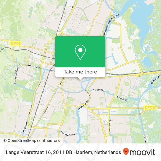 Lange Veerstraat 16, 2011 DB Haarlem map