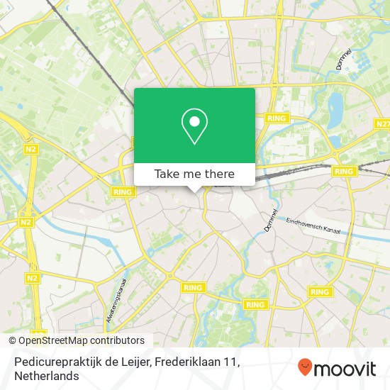 Pedicurepraktijk de Leijer, Frederiklaan 11 map