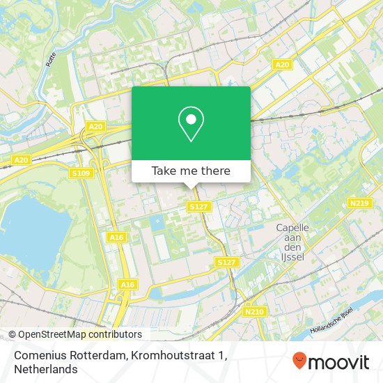 Comenius Rotterdam, Kromhoutstraat 1 Karte