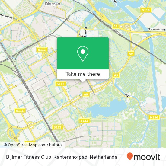Bijlmer Fitness Club, Kantershofpad Karte