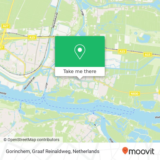 Gorinchem, Graaf Reinaldweg Karte