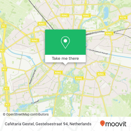 Cafétaria Gestel, Gestelsestraat 94 map