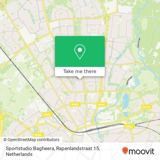 Sportstudio Bagheera, Rapenlandstraat 15 map