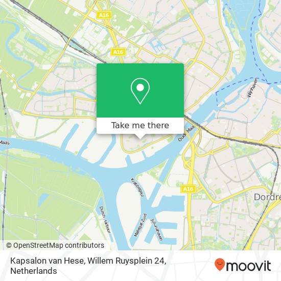 Kapsalon van Hese, Willem Ruysplein 24 map