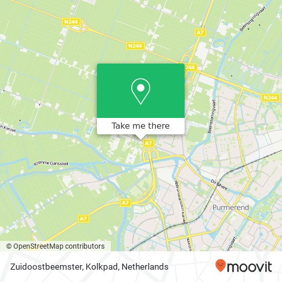 Zuidoostbeemster, Kolkpad map