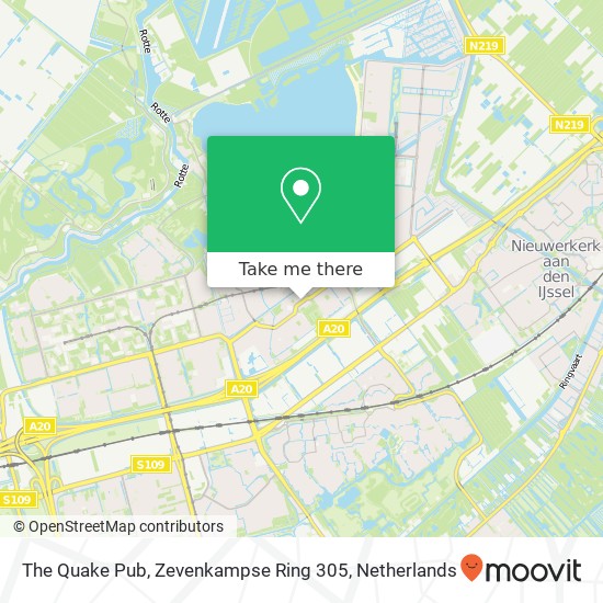 The Quake Pub, Zevenkampse Ring 305 Karte