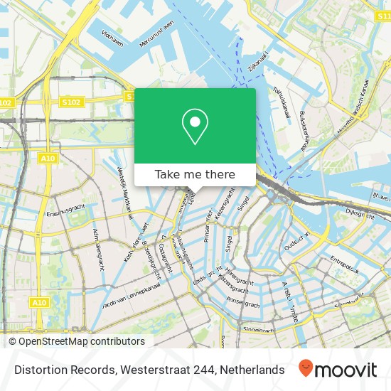 Distortion Records, Westerstraat 244 map