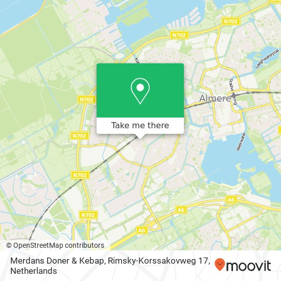 Merdans Doner & Kebap, Rimsky-Korssakovweg 17 map