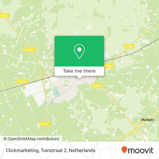 Clickmarketing, Tuinstraat 2 Karte