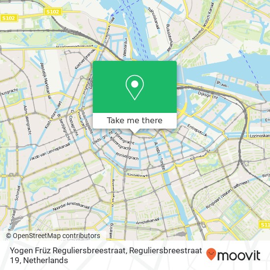 Yogen Früz Reguliersbreestraat, Reguliersbreestraat 19 map