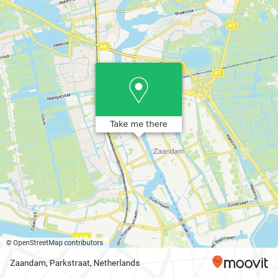 Zaandam, Parkstraat map