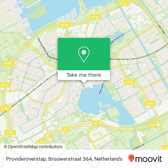 Provideroverstap, Brouwerstraat 36A map