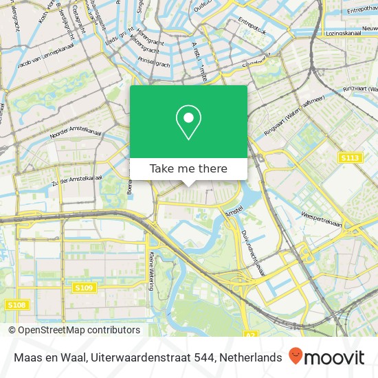 Maas en Waal, Uiterwaardenstraat 544 map