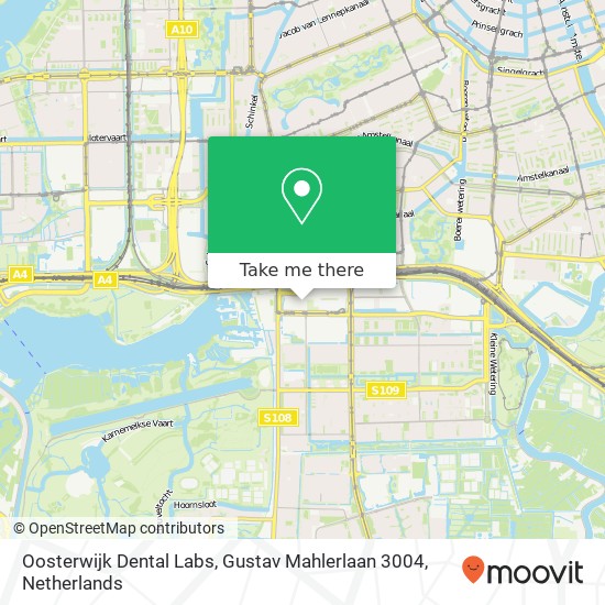 Oosterwijk Dental Labs, Gustav Mahlerlaan 3004 map