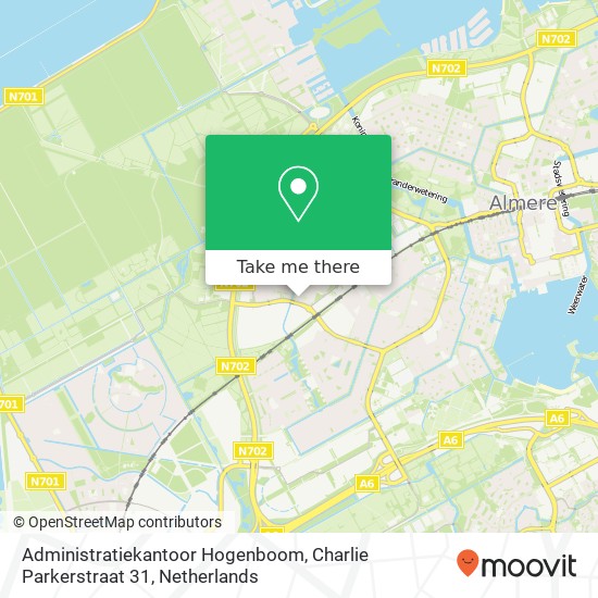 Administratiekantoor Hogenboom, Charlie Parkerstraat 31 map