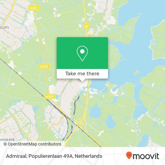 Admiraal, Populierenlaan 49A Karte