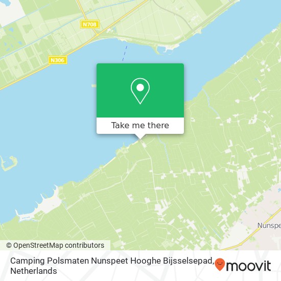 Camping Polsmaten Nunspeet Hooghe Bijsselsepad map