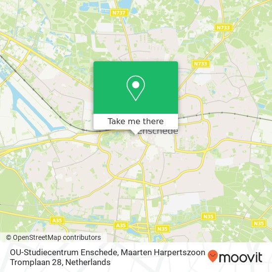 OU-Studiecentrum Enschede, Maarten Harpertszoon Tromplaan 28 map