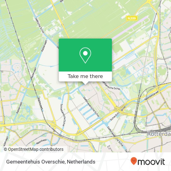 Gemeentehuis Overschie map