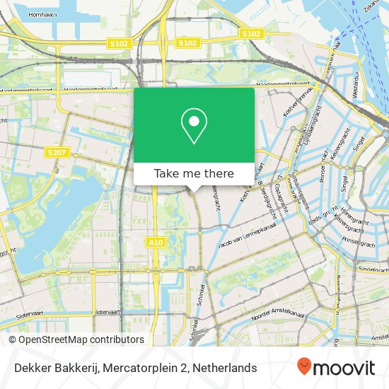 Dekker Bakkerij, Mercatorplein 2 map