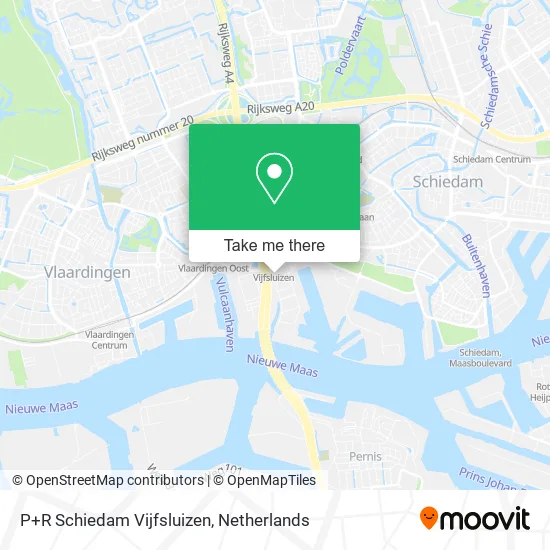 P+R Schiedam Vijfsluizen map