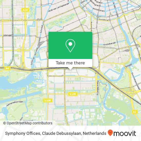 Symphony Offices, Claude Debussylaan map