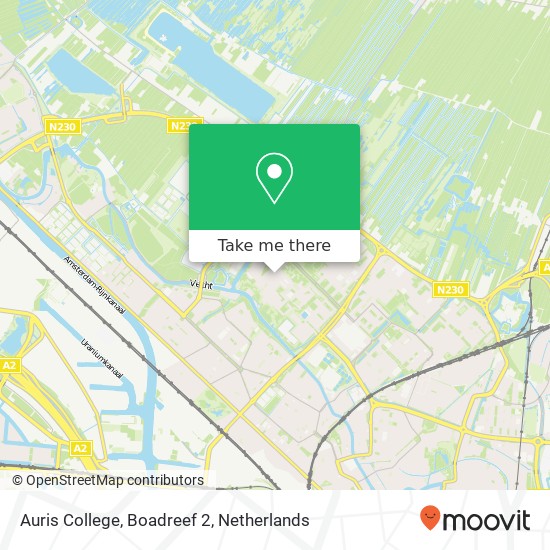 Auris College, Boadreef 2 map