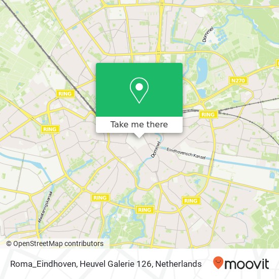 Roma_Eindhoven, Heuvel Galerie 126 map