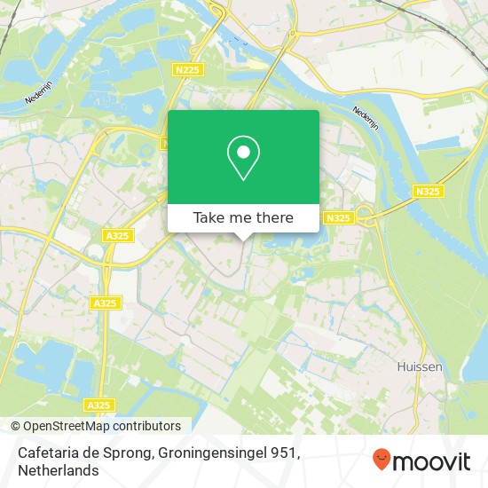 Cafetaria de Sprong, Groningensingel 951 Karte