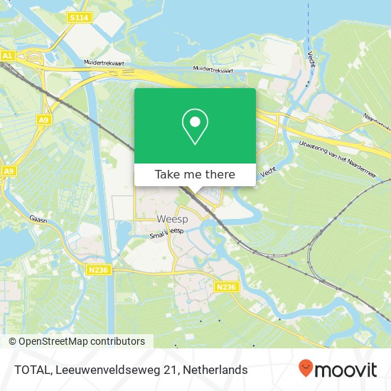 TOTAL, Leeuwenveldseweg 21 map