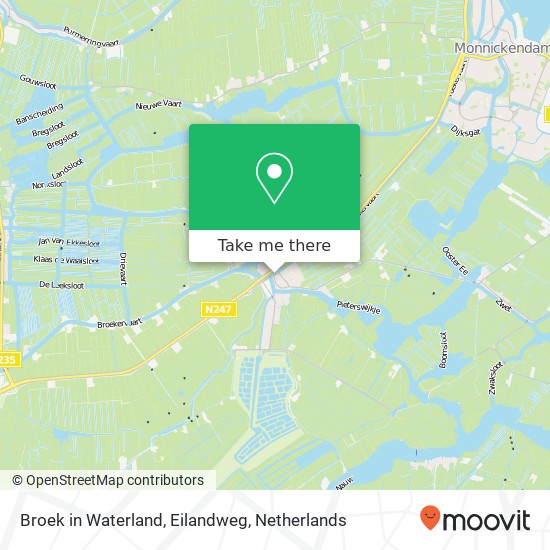 Broek in Waterland, Eilandweg map