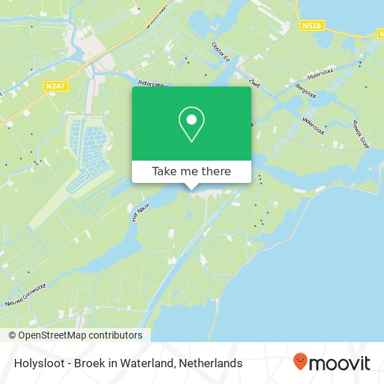 Holysloot - Broek in Waterland map
