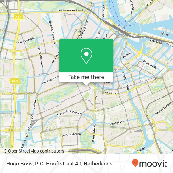 Hugo Boss, P. C. Hooftstraat 49 map