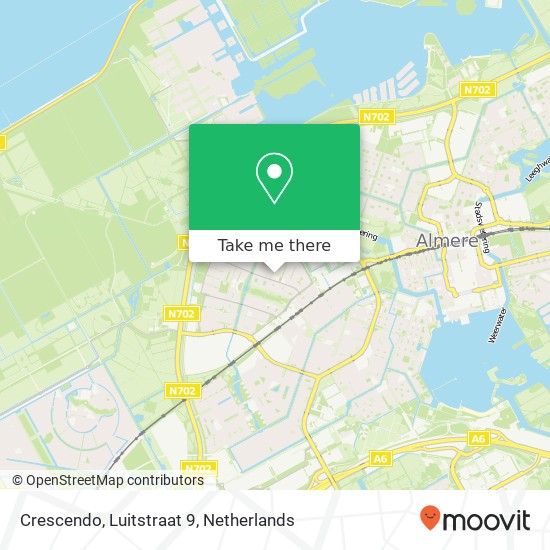 Crescendo, Luitstraat 9 map