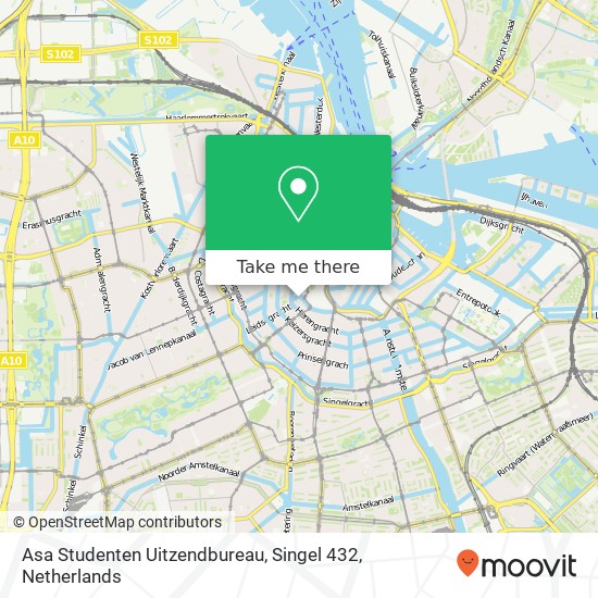 Asa Studenten Uitzendbureau, Singel 432 map