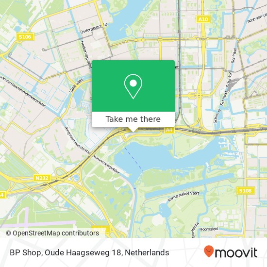 BP Shop, Oude Haagseweg 18 map