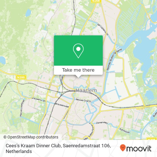 Cees's Kraam Dinner Club, Saenredamstraat 106 map