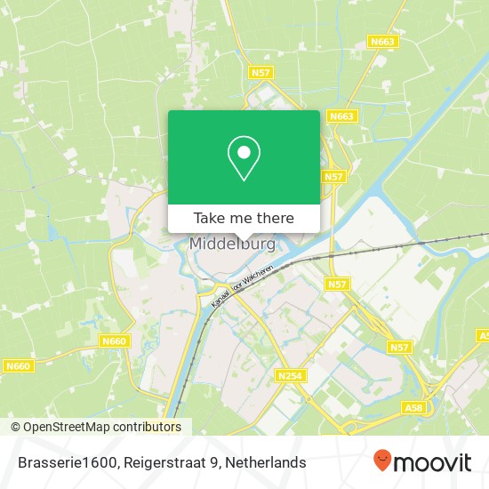 Brasserie1600, Reigerstraat 9 Karte