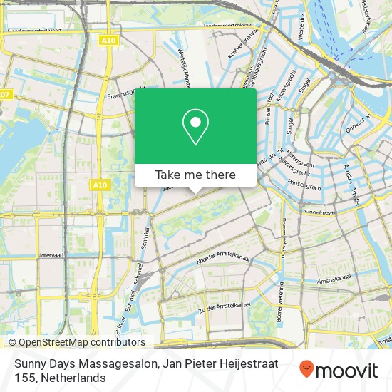 Sunny Days Massagesalon, Jan Pieter Heijestraat 155 map
