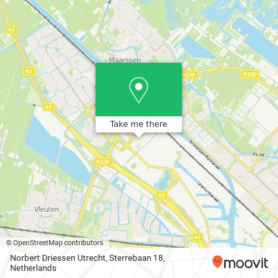 Norbert Driessen Utrecht, Sterrebaan 18 map